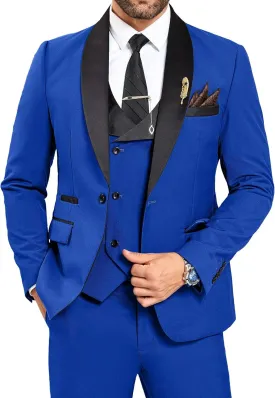 3 Piece Mens Tuxedo Suit Set Slim Fit Men Wedding Prom Party Suits Blazer Pants Shawl Collar Dinner Double Breasted Suit Set