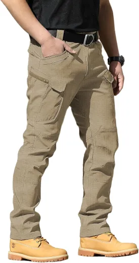 AUTIWITUA Men's Tactical Pants Water Resistant Cargo Pants Lightweight Outdoor Hiking Work Pants(No Belt)
