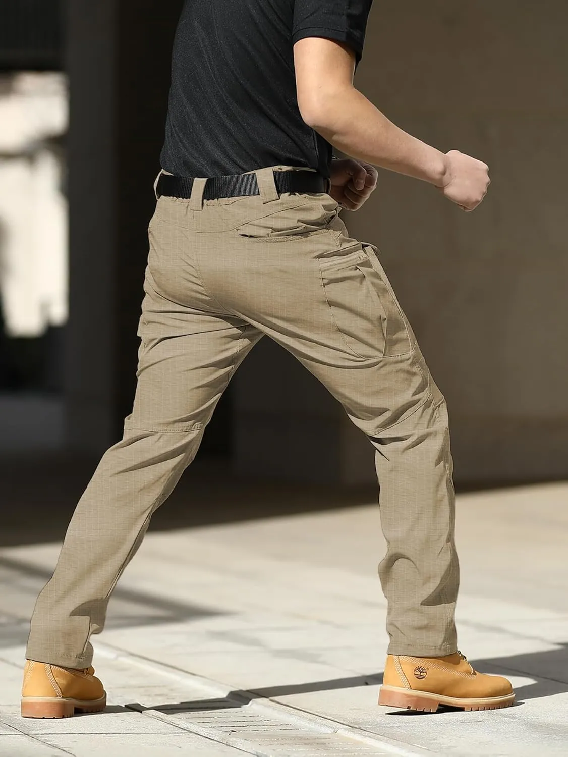 AUTIWITUA Men's Tactical Pants Water Resistant Cargo Pants Lightweight Outdoor Hiking Work Pants(No Belt)