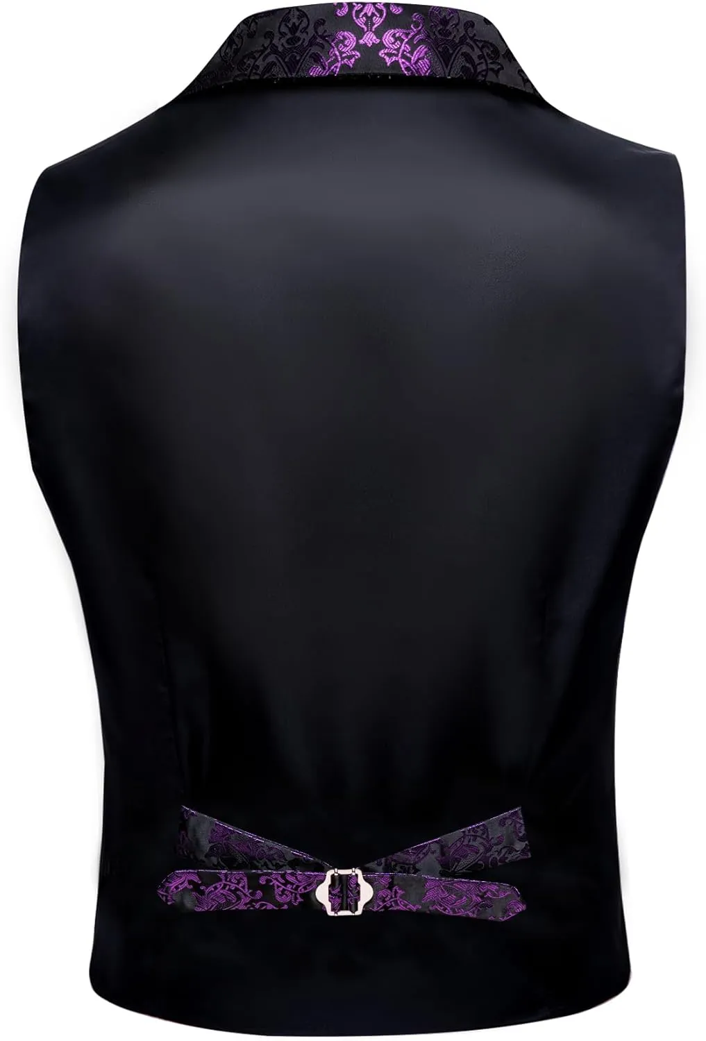 Barry.Wang Mens Paisley Victorian Suit Vest Tailored Collar Formal/Leisure Steampunk Gothic Waistcoat