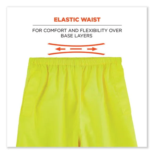 Glowear 8916 Class E Lightweight Hi-vis Rain Pants, X-large, Lime