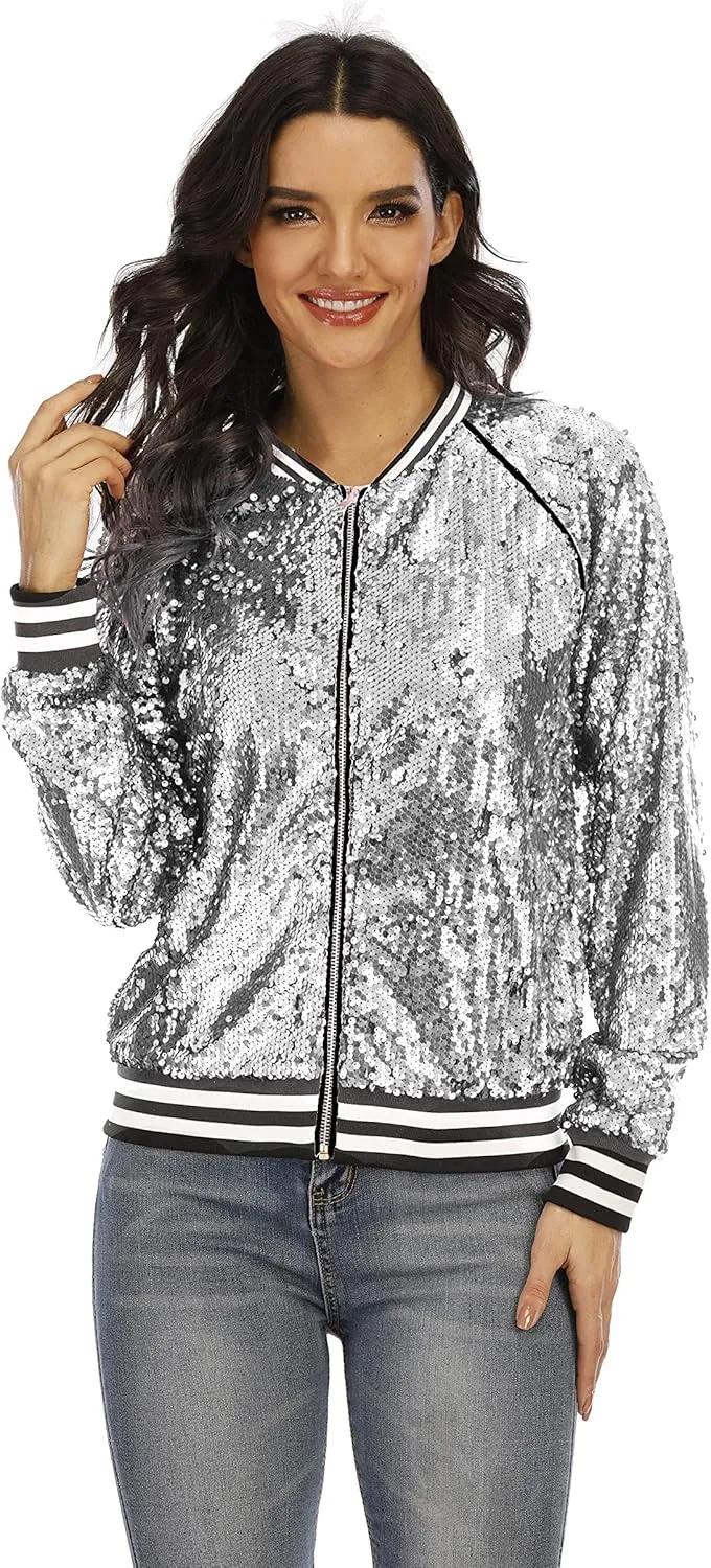 HI-party Casual sequin coat