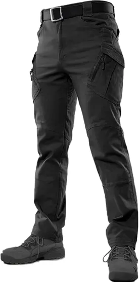 Hiking Pants Men, Water Resistant Cargo Pants, Outdoor Travel Fishing Work Pants with Deep Zipper Pockets