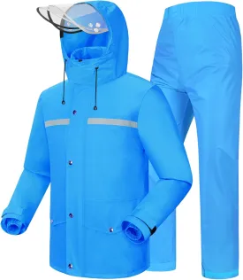 iCreek Rain Suit Waterproof Jacket and Trouser Suit Raincoat for Men and Women Outdoor All-Sport Breathable Anti-storm
