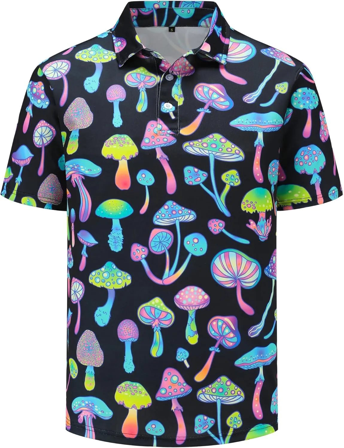 Men's Golf Polo Shirts Funny Golf Shirts for Men Performance Moisture Wicking Quick Dry Athletic Short Sleeve Shirts