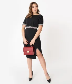 Miss Candyfloss Black Amira Wiggle Dress
