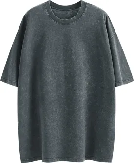 Oversized T Shirts for Women Vintage Acid Wash Basic Tees Loose Fit Baggy Shirts Workout Cotton Tshirt Tops