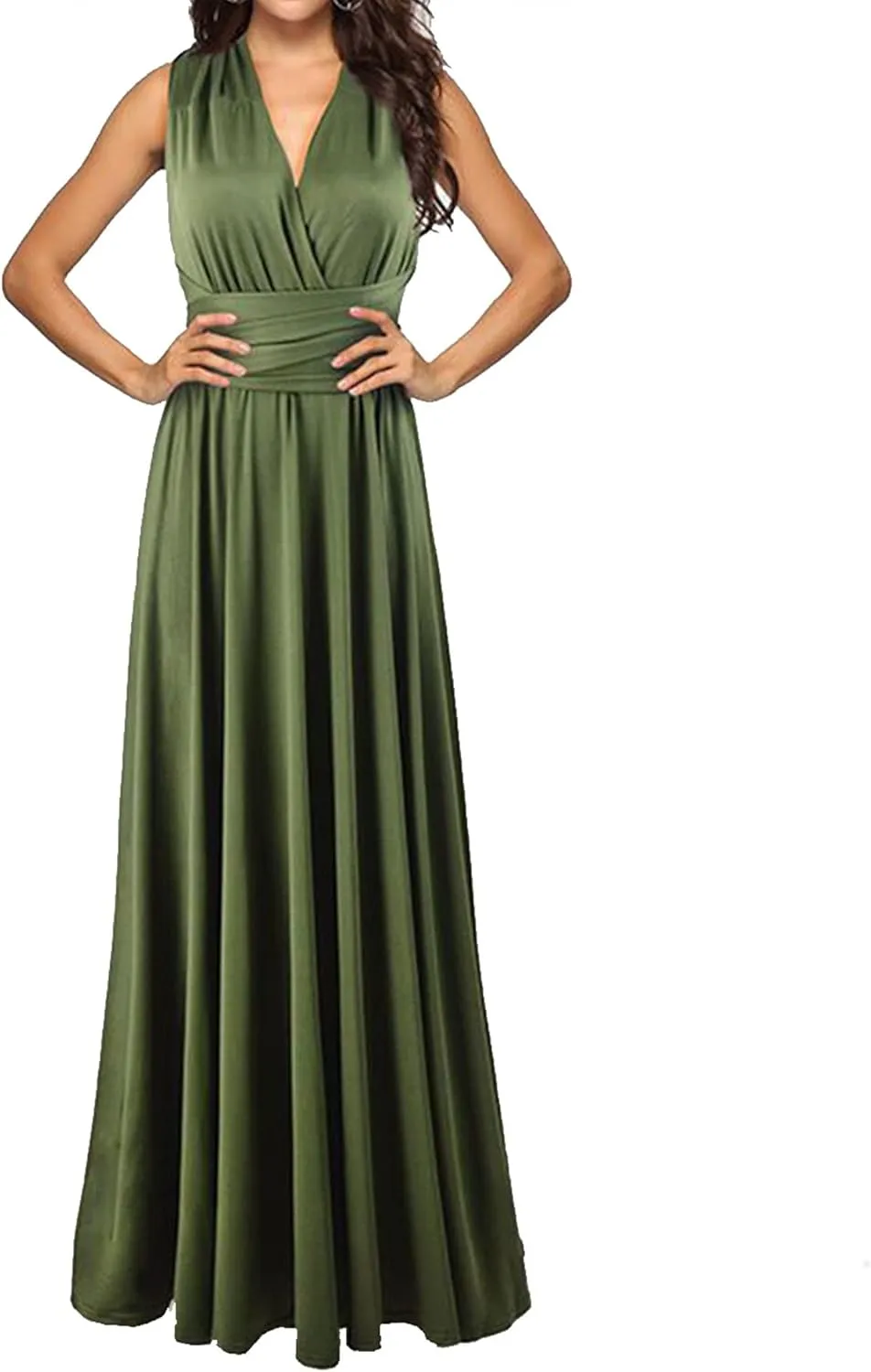 Sexyshine Women's Backless Gown Dress Convertible Multi-Way Wrap Halter Cocktail Dress Bandage Bridesmaid Long Dresses