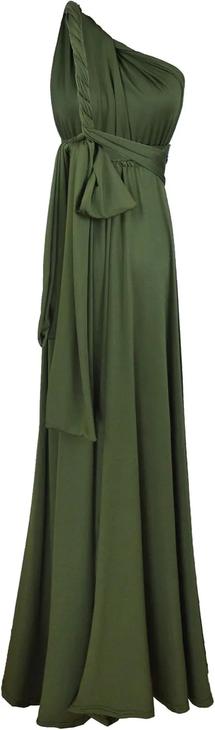 Sexyshine Women's Backless Gown Dress Convertible Multi-Way Wrap Halter Cocktail Dress Bandage Bridesmaid Long Dresses