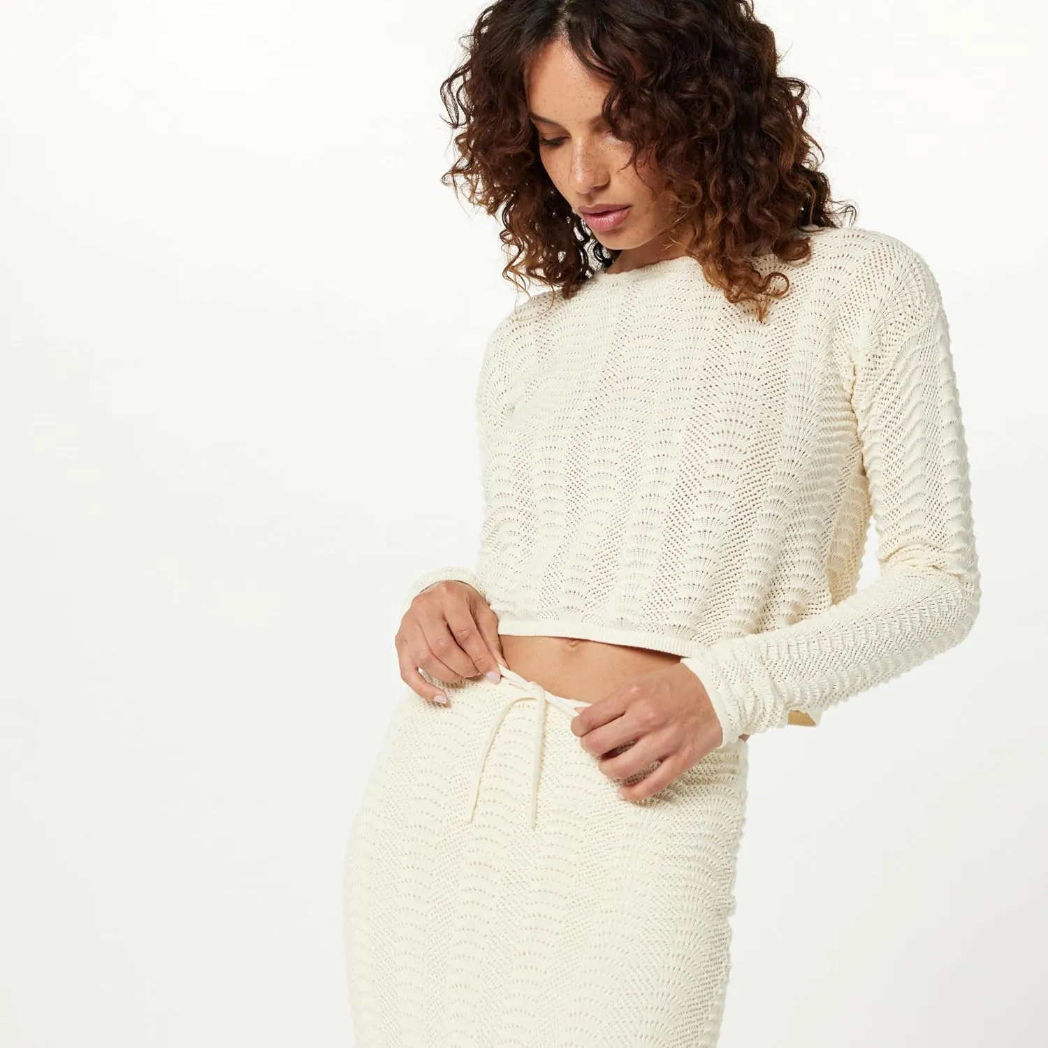 The Drop Women's Makayla Crochet Maxi Skirt