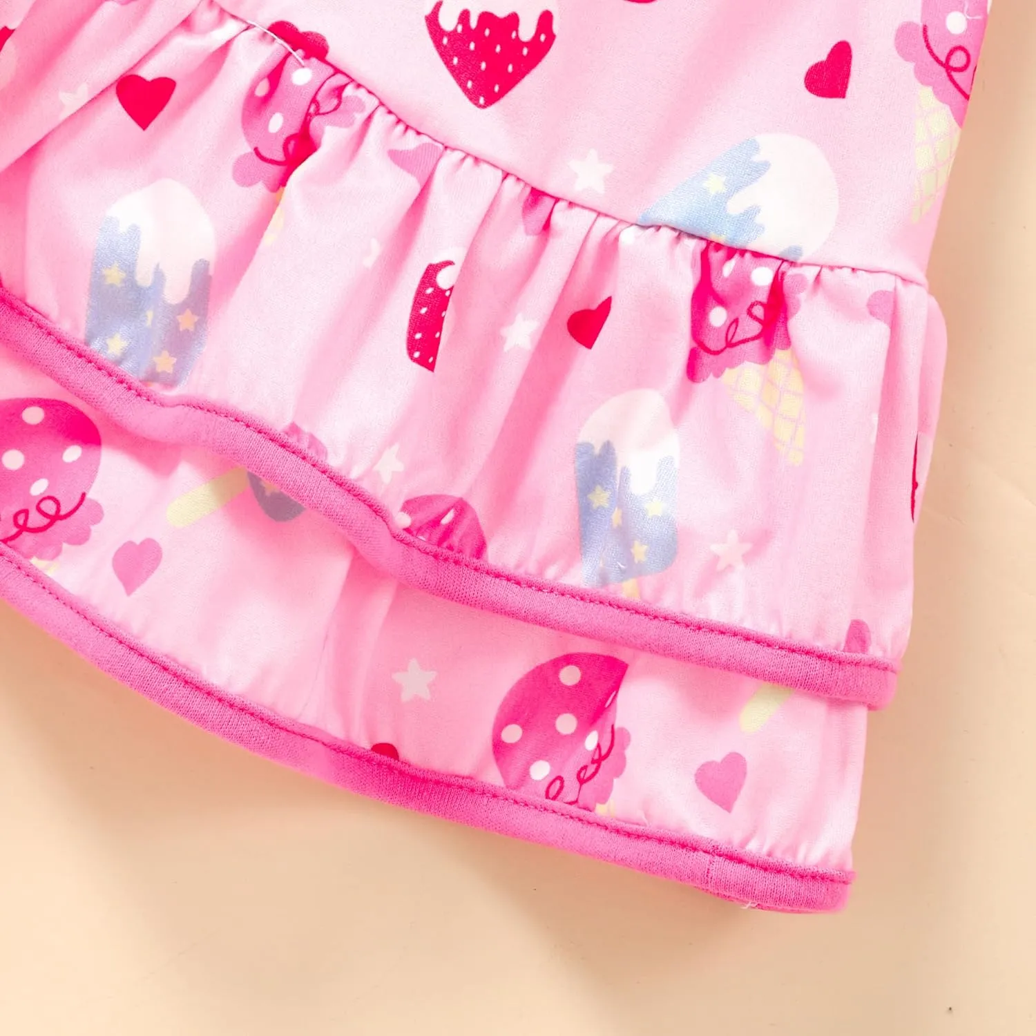 Toddler Little Girl Summer Dresses Kids Cute Casual Flutter Sleeve Tiered Smock Dress 2-7 Years