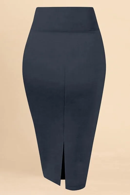 TRENDMALLS Women's High Waist Stretch Below Knee Suit Pencil Skirts for Women