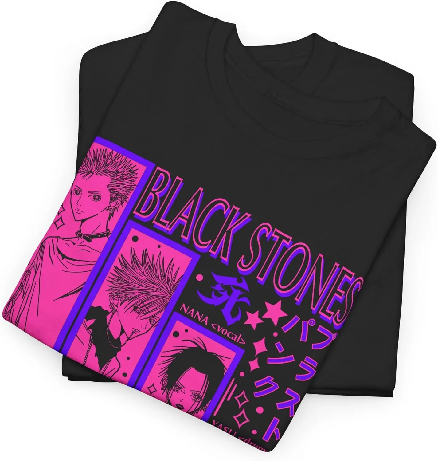Unisex Nana Osaki T-Shirt Anime Manga Black Stones Band Waifu Shirt Casual Aesthetic T-Shirt