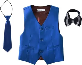 YuanLu Kids Suits for Boys Tuxedo Wedding Ring Bearer Outfit Boy Toddler Suit Formal Vest Set